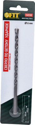 Сверло FIT Победитовое ударное трехгранный хвостовик 6x150мм / 34550