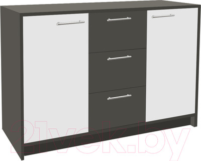 Тумба Артём-Мебель Оптима СН 111.01 (белый/графит)