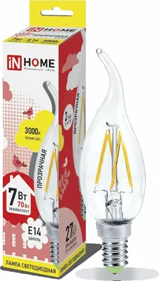 Лампа INhome LED-Свеча на ветру-deco / 4690612007663