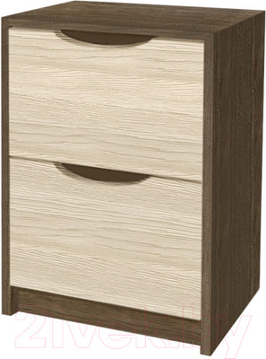 Прикроватная тумба Артём-Мебель СН 120.05 (дуб экспрессив бронзовый/дуб экспрессив песочный)