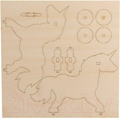 Доска для выжигания Rexant 3D модель Единорог на колесиках 12-0935