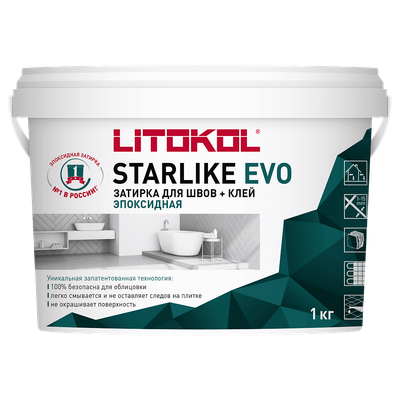 Фуга эпоксидная Litokol Starlike Evo 115 (1кг, серый шелк)