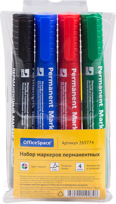 Набор маркеров OfficeSpace 8004 / 265774 (4цв)