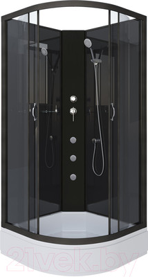 Душевая кабина Niagara NG-6501-14BKG 90x90x215 (тонированное стекло/черный)