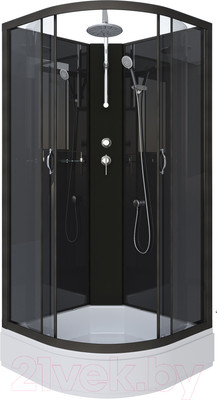 Душевая кабина Niagara NG-6501-14BKT 90x90x215 (тонированное стекло/черный)