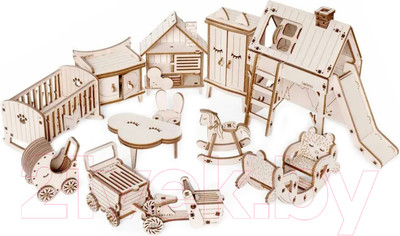 Комплект аксессуаров для кукольного домика Lemmo Большая детская комната / 01-68