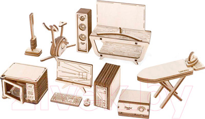 Комплект аксессуаров для кукольного домика Lemmo Бытовая техника для дома / 01-69