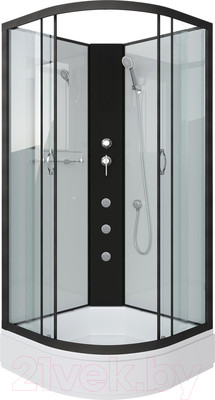 Душевая кабина Niagara NG-6703-14BKG 80x80x200 (прозрачное стекло/черный)