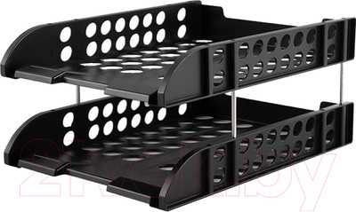 Набор лотков для бумаг Deli E9216 (черный)