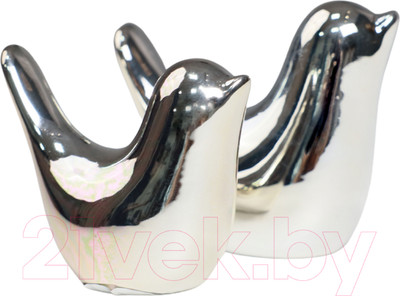 Набор статуэток AksHome Birds (2шт, серебристый)