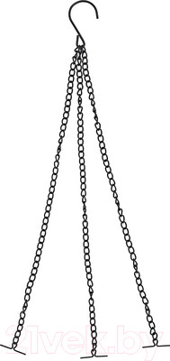 Держатель для кашпо BOTANICA Металлический для подвесного кашпо (45см, с усиками, серебристый)