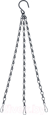 Держатель для кашпо BOTANICA Металлический для подвесного кашпо (45см, с карабином, серебристый)