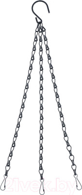 Держатель для кашпо BOTANICA Металлический для подвесного кашпо (45см, с карабином, черный)