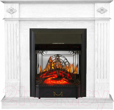 Каминокомплект Смолком Brighton Corner + Majestic-s Lux BL LT (бьянко белый)