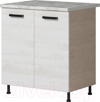 Шкаф-стол кухонный Генезис Мебель Алиса Лофт 800 2 двери (дуб сонома/сосна белый)