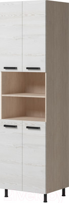 Шкаф-пенал кухонный Genesis Мебель Алиса Loft 600 (дуб сонома/сосна белый)