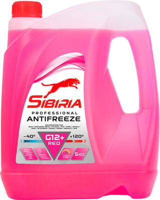 Антифриз Sibiria G12+ Красный / 805600 (5кг)