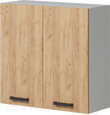 Шкаф навесной для кухни Genesis Мебель Алиса Craft 800 (белый/дуб золотой)