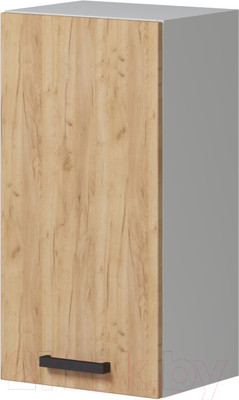 Шкаф навесной для кухни Genesis Мебель Алиса Craft 400 (белый/дуб золотой)