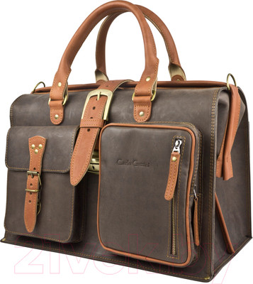 Сумка Carlo Gattini Antico Vittone / 4032-03 (коньяк/темно-коричневый)