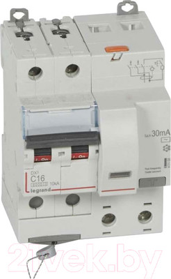 Дифференциальный автомат Legrand DX3 2P C 16А 30мА тип AC 10кА / 411158
