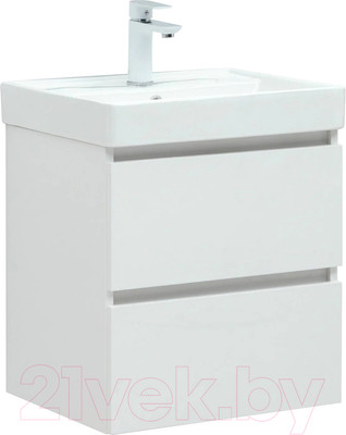 Тумба под умывальник Aquanet Вега 50 / 308332 (белый глянец)