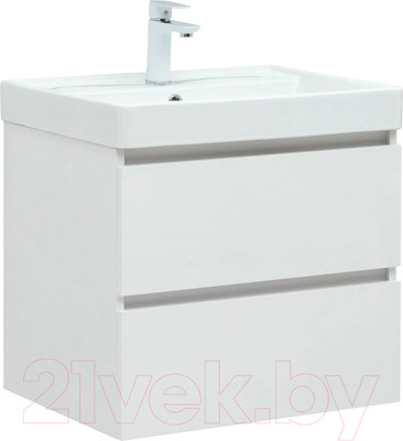 Тумба под умывальник Aquanet Вега 60 / 308318 (белый глянец)