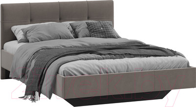 Полуторная кровать ТриЯ Элис тип 1 с мягкой обивкой 140x200 (велюр мокко)