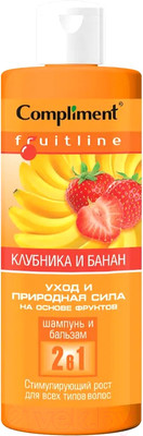 Шампунь для волос Compliment Fruit Line Клубника и банан (400мл)