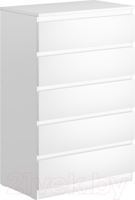 Комод Mio Tesoro Мальта 5 ящика 80x121 2.05.02.090.1 (белый)