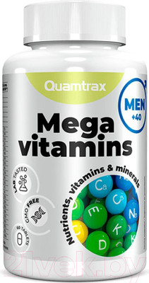 Витаминно-минеральный комплекс Quamtrax Mega Vitamins Men 40+ (60таб)