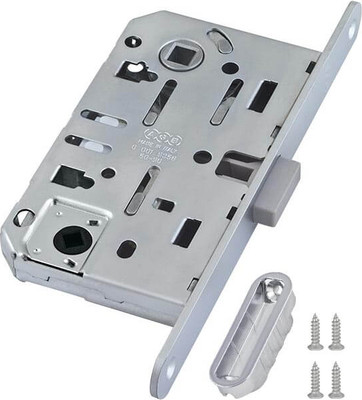 Защелка врезная с фиксацией AGB WC Polaris магнитная (матовый хром)