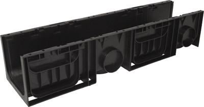 Лоток водоотводный Ecoteck Standart 200.210 h214 пластиковый / ДИ 02105000 (черный)