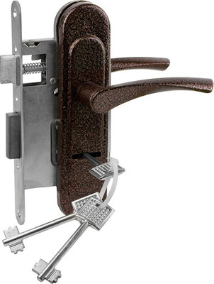 Замок врезной Птимаш ЗВ9-4.07 (медь)