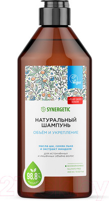 Шампунь для волос Synergetic Объем и укрепление волос (400мл)