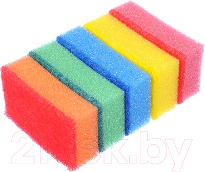 Набор губок для мытья посуды Мультидом ПМ62-63 (5шт)