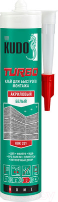 Клей Kudo Home Turbo Для быстрого монтажа / KBK-331 (280мл, белый)