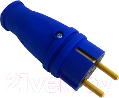 Вилка штепсельная Элект В 16-001 7868 (синий)
