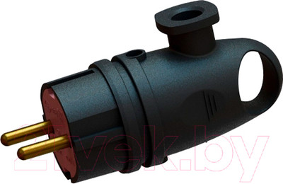 Вилка штепсельная Элект В 16-002 6540 (черный)