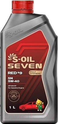 Моторное масло S-Oil Seven Red №9 SN 5W40 / E107618 (1л)