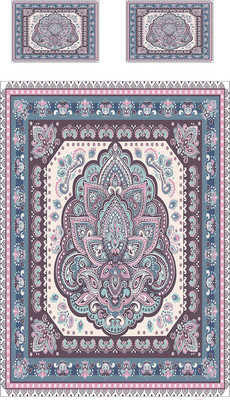 Набор текстиля для спальни Ambesonne Узорчатый лотос 160x220 / bcsl_33878