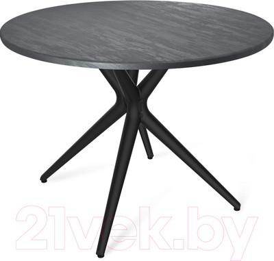 Обеденный стол Sheffilton SHT-TU30/TT 90 МДФ (черный/каменный уголь)