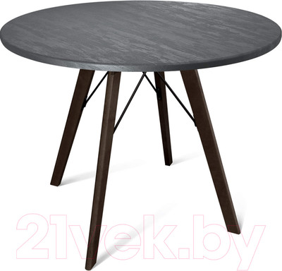 Обеденный стол Sheffilton SHT-TU9/TT 90 МДФ (венге/каменный уголь)