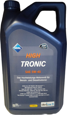 Моторное масло Aral HighTronic 5W40 (5л)