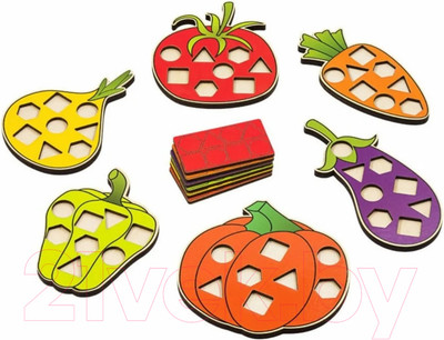 Развивающий игровой набор Alatoys Мозаика. Овощи / МКО01