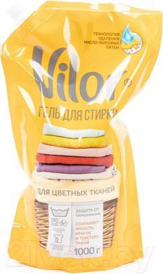 Гель для стирки Vilor Для цветного белья (1л)
