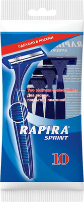 Набор бритвенных станков Rapira Спринт Одноразовый 2 лезвия (10шт)