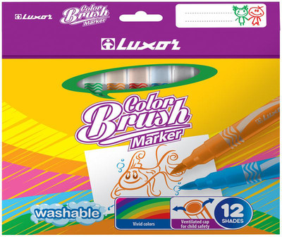 Фломастеры Luxor Color Brush / 6106/Box 12