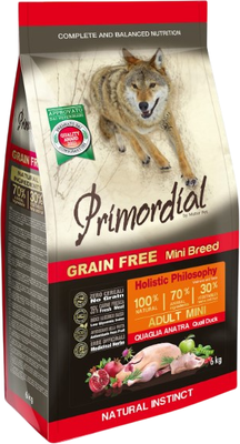 Сухой корм для собак Primordial Dog Mini Adult Quail & Duck / MSP7406 (6кг)