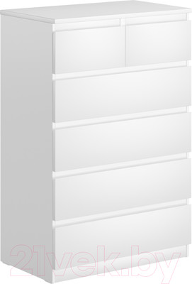 Комод Mio Tesoro Мальта 6 ящиков 80x121 2.05.02.100.1 (белый)